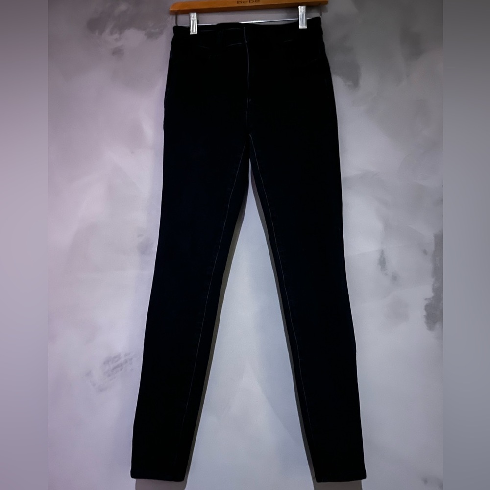 These are American Eagle, jeans, black straight leg no holes in them